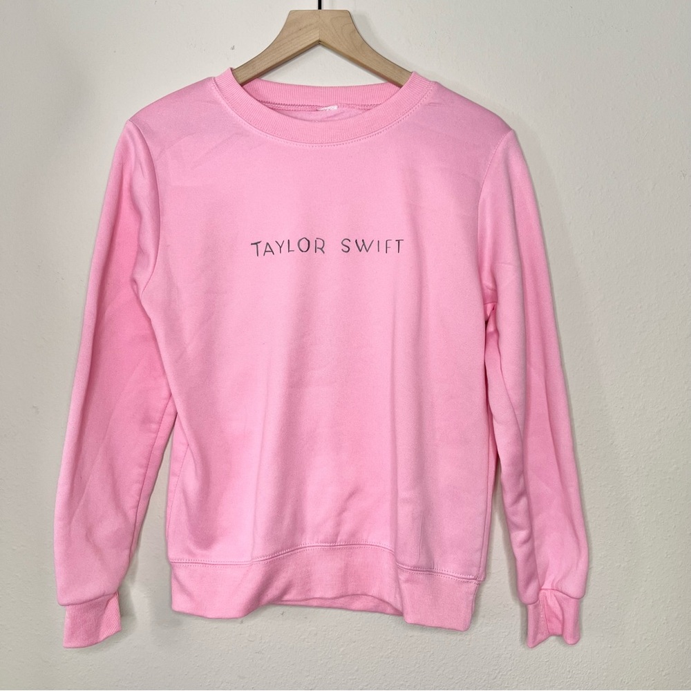 Taylor Swift 1989 Taylor's Version Crewneck Sweater Women's XS Pink Cozy Warm